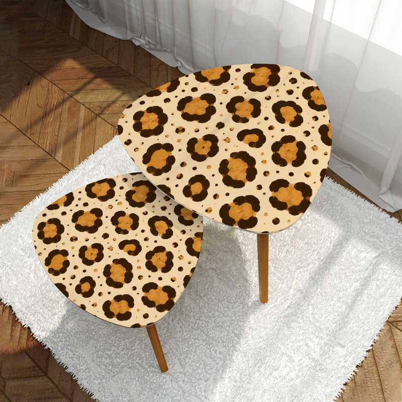 Ensemble de 2 tables basses gigognes Triangle