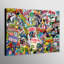 Super Heroes Comic Book Covers Collage - Wrapped Canvas Print-70893707