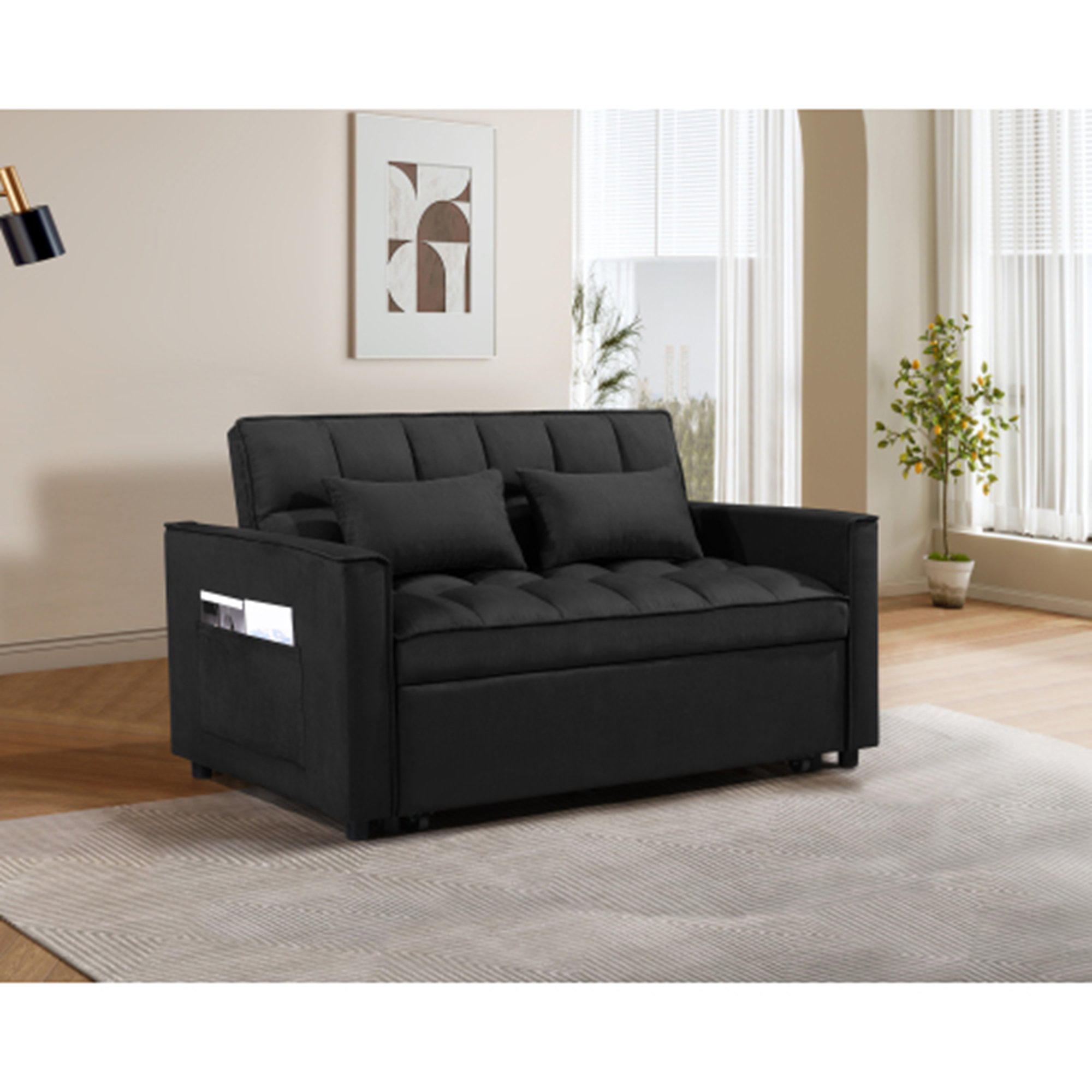 Latitude Run® Pull Out Couch Bed-3 in 1 Convertible Sofa Bed - Wayfair ...