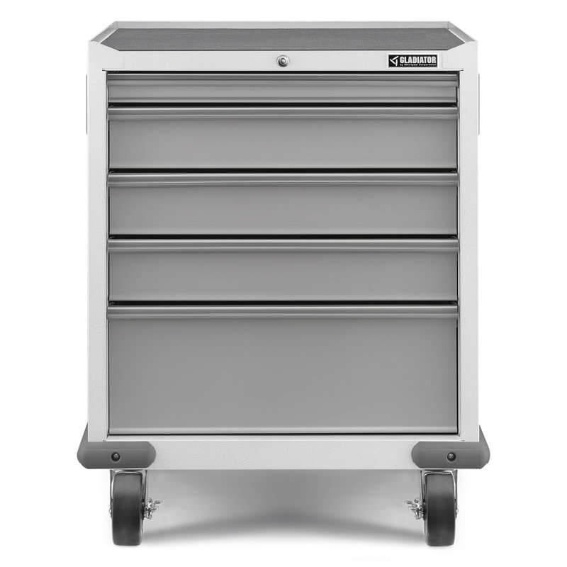 Premier Pre-Assembled Geardrawer, Hammered White/Gray Slate