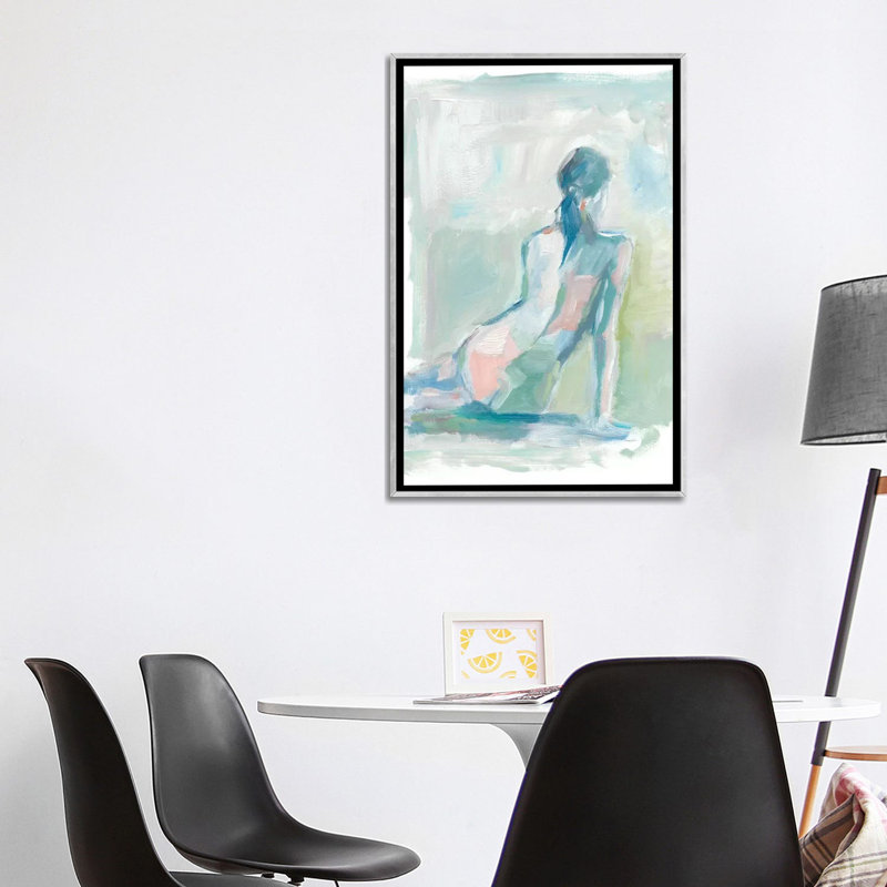 Modern figure Study II par Ethan Harper - reproduction d'art, Toile avec cadre argenté, H 40 po x l 26 po x P 1,5 po