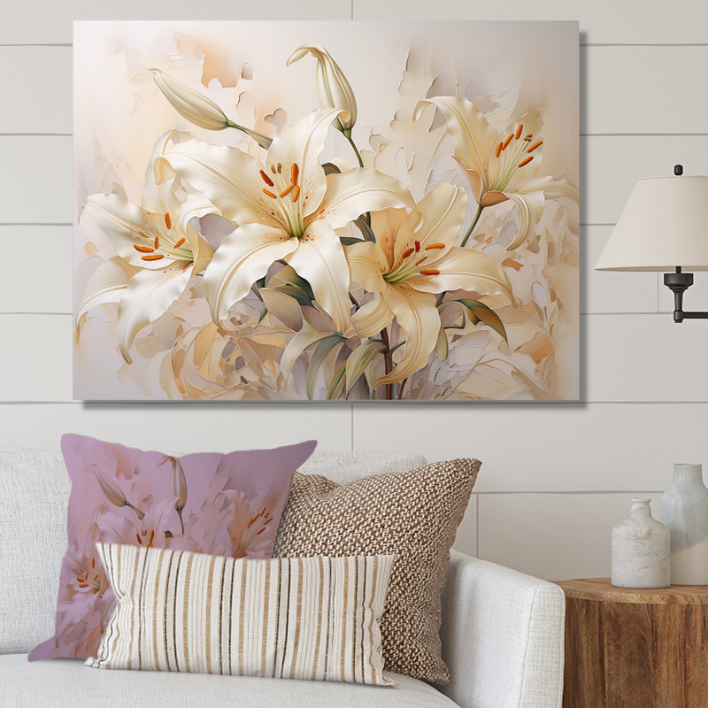 «Garden of Lilies Dreams I» sur toile, Toile tendue, H 30 po x l 40 po x P 1,5 po