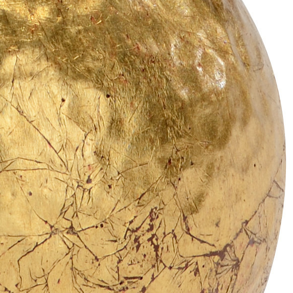 Hammered Ball Sculpture, Gold, 5" H x 5" W x 5" D