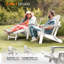 Chaise Adirondack pliante en PEHD pour patio avec repose-pieds cachés-1842876473