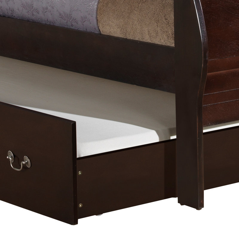 Lit gigogne élégant pour un confort optimal, Beige, Grand lit