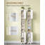 Tall Bathroom Storage Cabinet, Compact Tall Cupboards Unit with with Open Shelves, 2 Doors & Adjustable Shelves, Suitable for Small Spaces, 20 × 20 × 180cm 