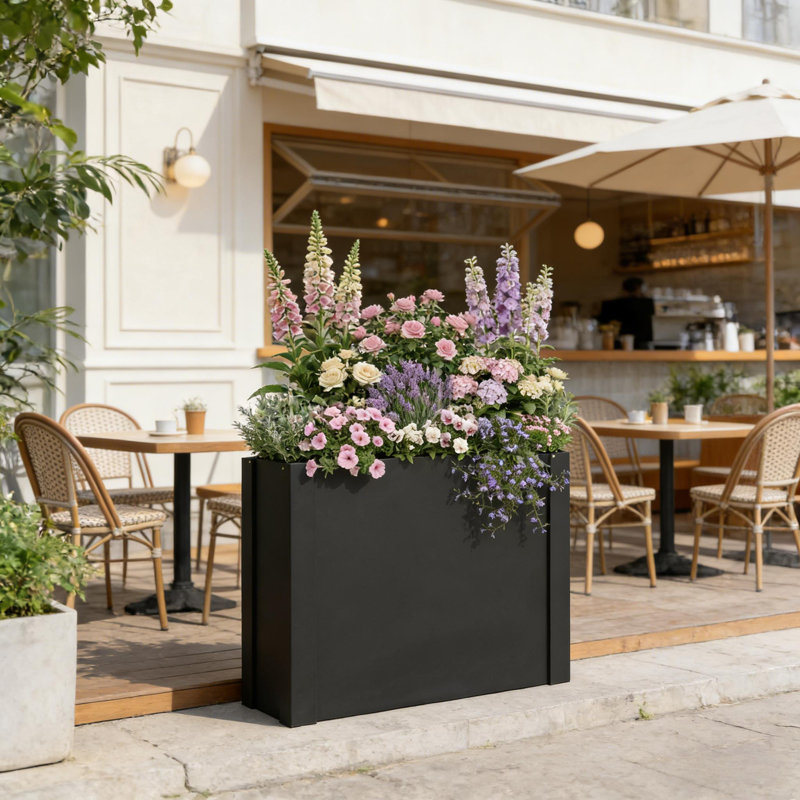 Durable Outdoor Patio Planter Box, Raised Garden Bed For Easy Planting And Space Optimization, 21" H x 31.5" W x 12.2" D