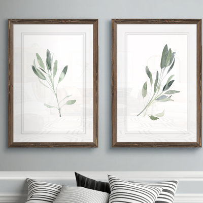 Simple Sage - 2 Piece Picture Frame Painting Print Set