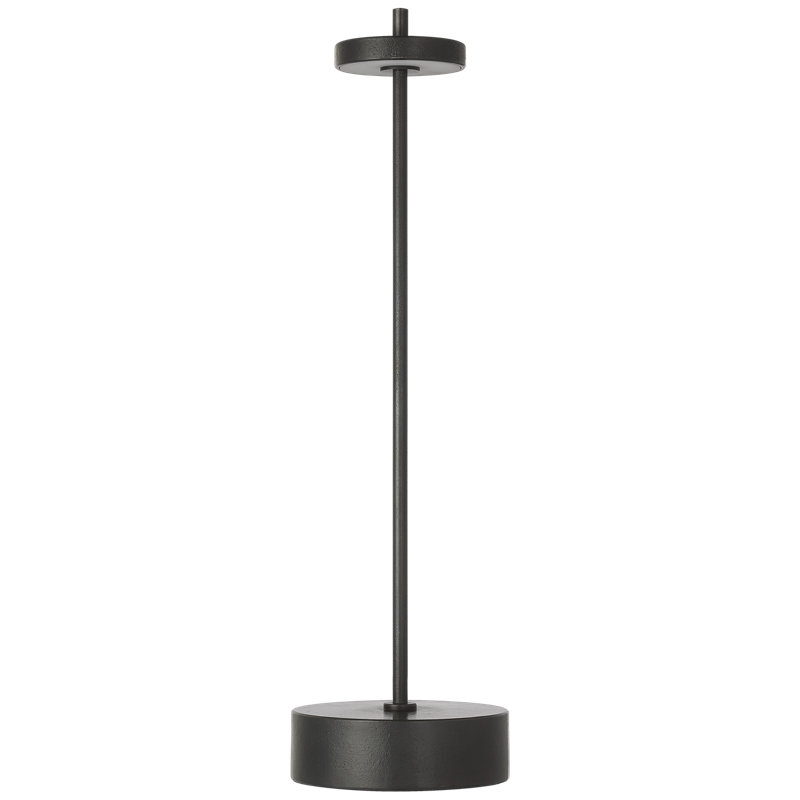Kelly Wearstler Sene Rechargeable Table Lamp, 12.25" H x 3.25" W x 3.25" D, Black, 1.5 W