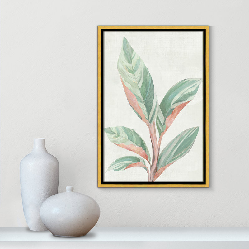 Gingembre II - reproduction d'art, H 19,5 po x l 13,5 po x P 2 po, Toile encadrée d'or