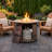 Cliff Round Concrete Propane Fire Pit Table