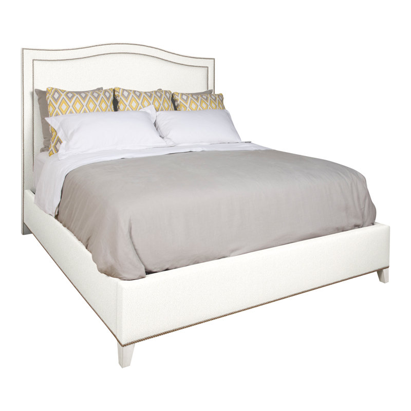 Caroline/Casey Upholstered Bed, Kennelly Snow, Casa Blanca, Yes