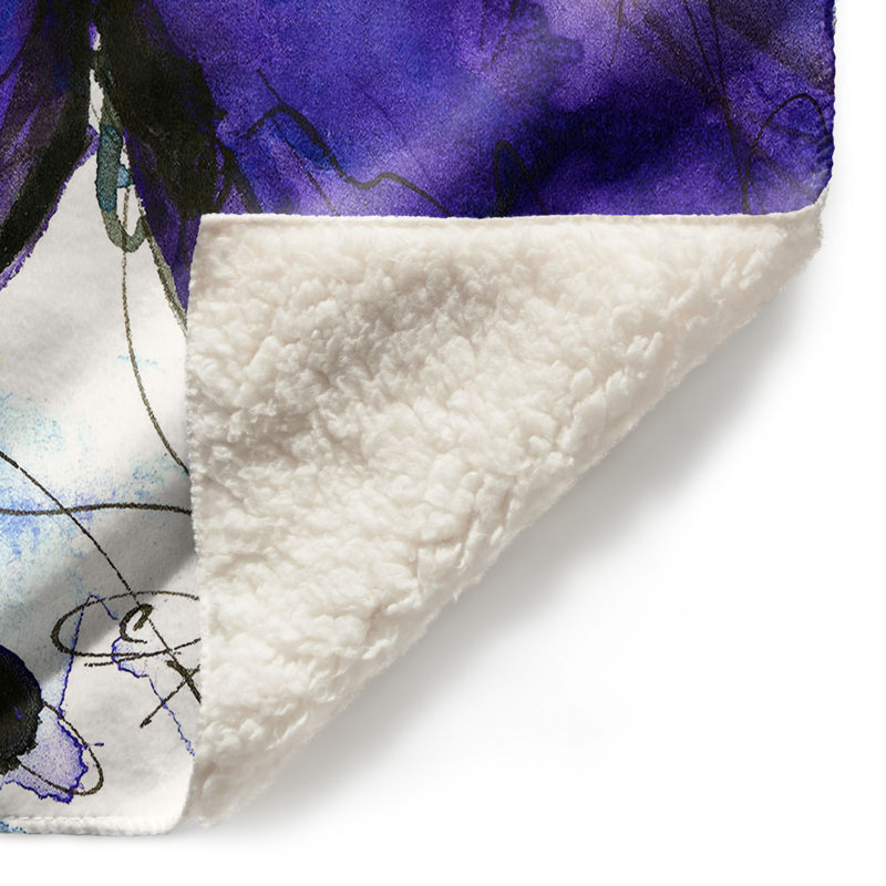 Couverture sherpa doux à chansons papillon iv, l 68 po x L 80 po