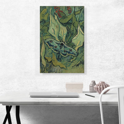 " Giant Peacock Moth 1889 " by Vincent Van Gogh Painting Print