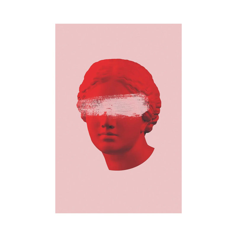 Venus Pink And Red - Print on Canvas, Wrapped Canvas, 20.32 cm H x 30.48 cm W