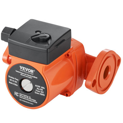 007-F5-7IFC Pompe de recirculation d'eau chaude, 110 V, 70 W, 23 GPM, pompe de circulation d'eau chaude, 1 po NPT, pompe de circulation à 3 vitesses, pompe de circulation silencieuse pour système de chauffe-eau domestique