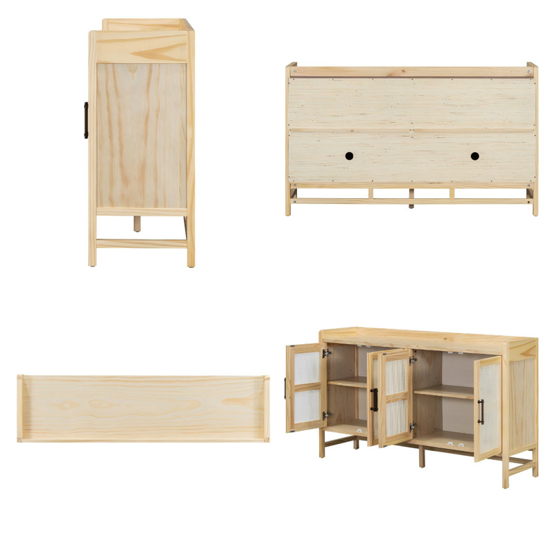 Buffet 4 portes Ashbourne, Naturel