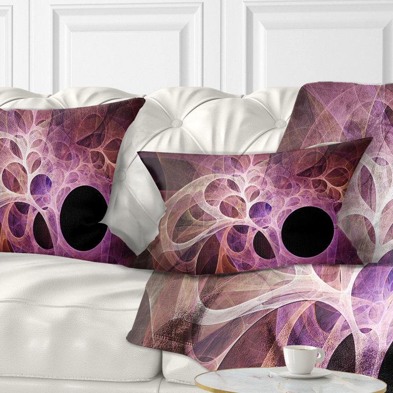 Coussin lombaire abstrait, Rose clair