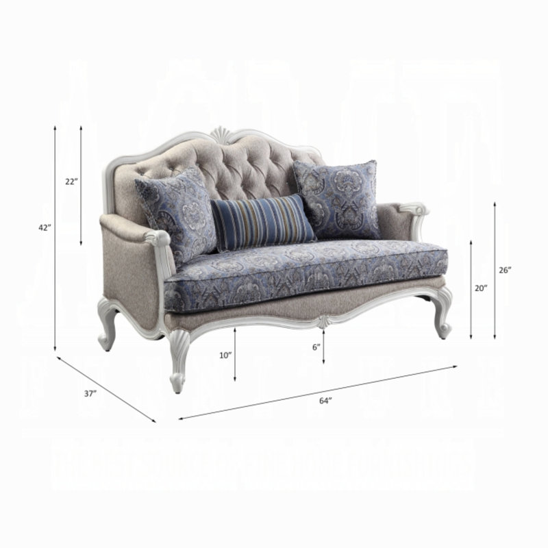 Causeuse Ciddrenar avec 3 coussins