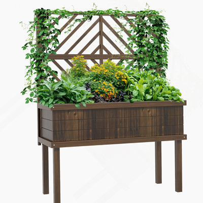 Asie Wood Elevated Planter
