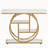 4-Tiered Storage Console Table 41.3" Sofa Table Entryway Table with Circle Base for Living Room