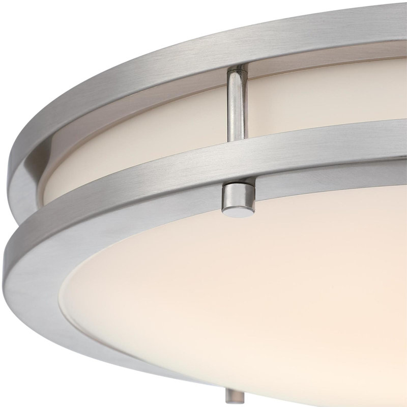 16 Inch 23 Watt LED Indoor Flush Mount Ceiling Fixture with Color Temperature Selection, Frosted Acrylic Shade