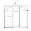 Serre en polycarbonate, 1,8 x 1,2 m, ensemble de grande serre en aluminium pour jardin, serre extérieure avec fenêtres d'aération réglables, serre de style pavillon avec porte coulissante