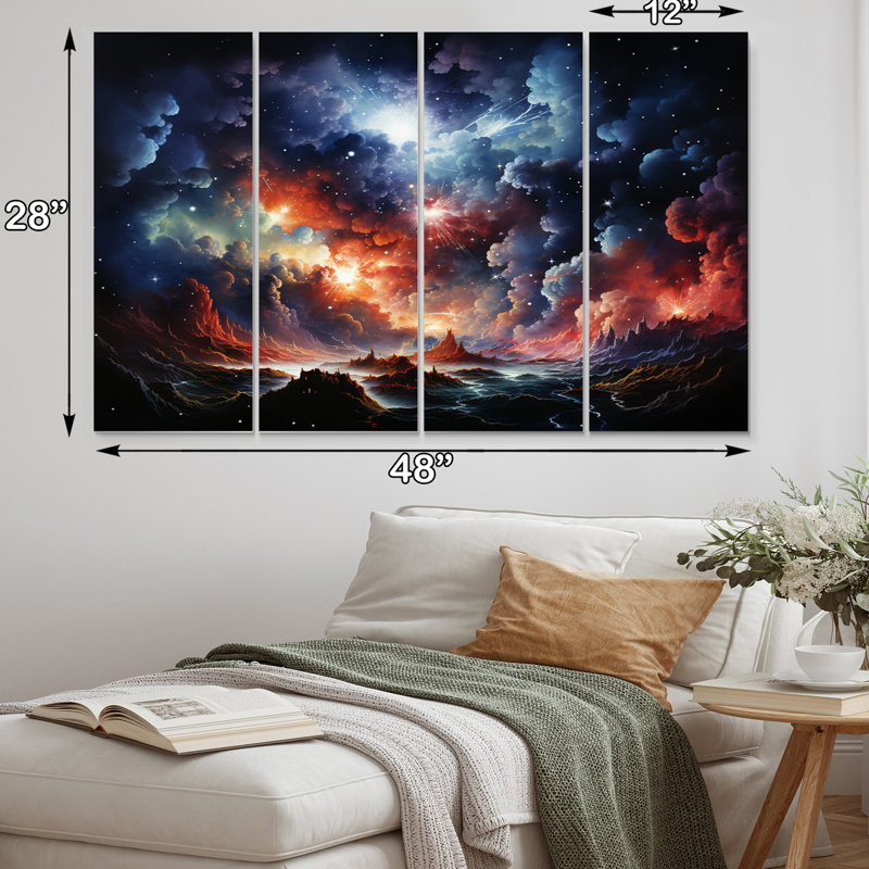 " Galaxy Celestial Fireworks II " 4 - Pieces