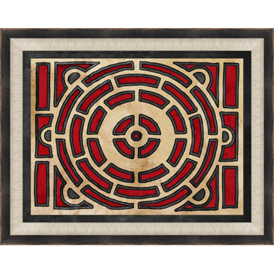 Red Garden Plan 1 Painting
