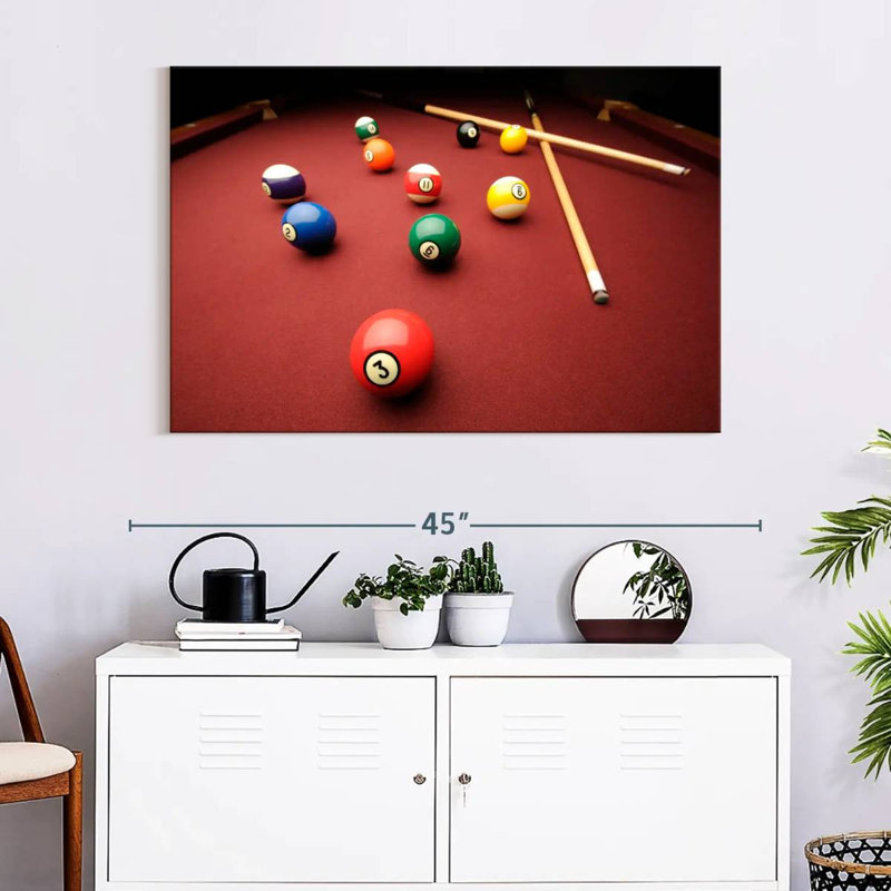 Senne, jeu de billard, H 26 po x l 39 po