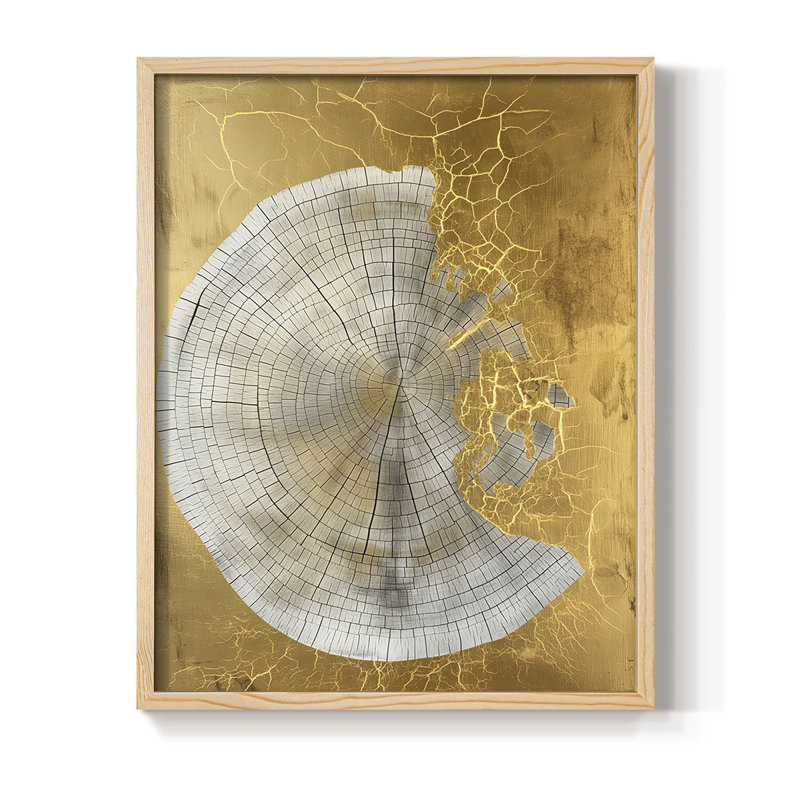 ABSTRACT Series CCXXII Framed Print - Solid Wood, 11'' H x 9'' W