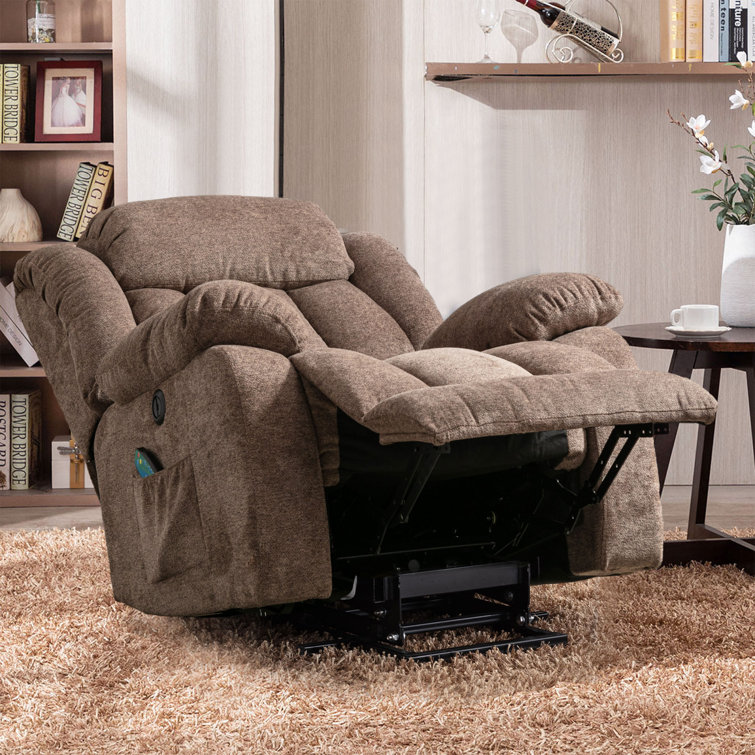 (Box 3/3)39'' Wide Power Lift Chair Recliner with Massager Heat