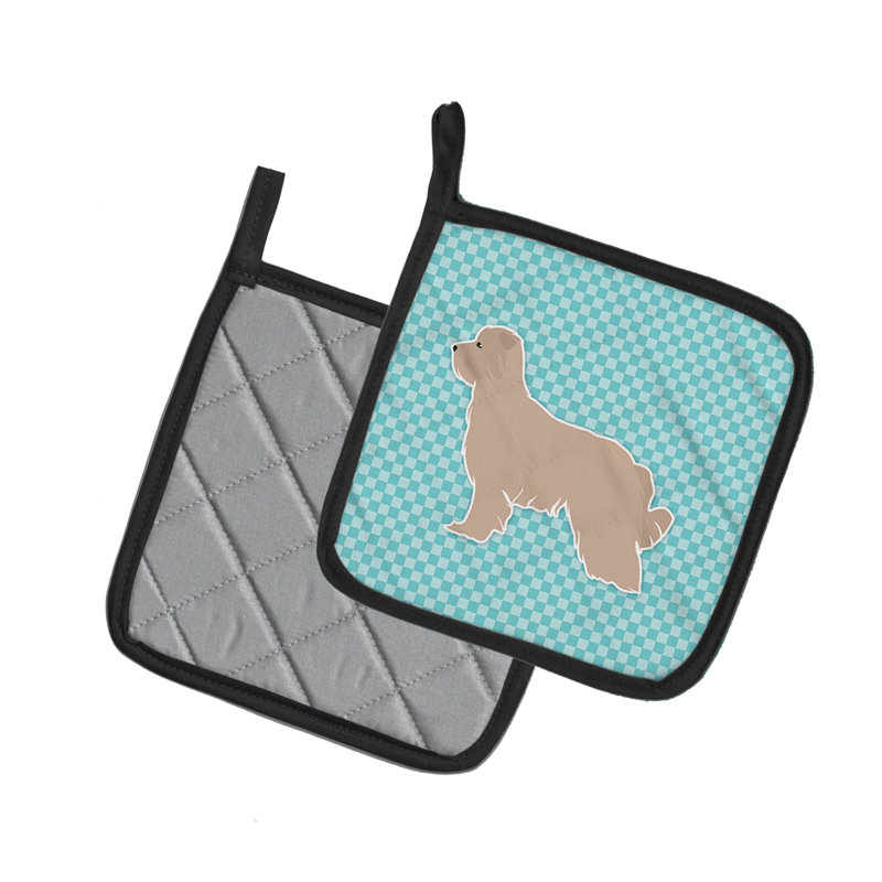 Cuisinier poignée de damier east urban home, Bleu