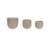 Planter Set Polyresin Carved Sculptural Design Decorative Indoor Outdoor Container Pots Contemporary Minimalist Style Durable Lightweight Construction Set Of 3-1874343074