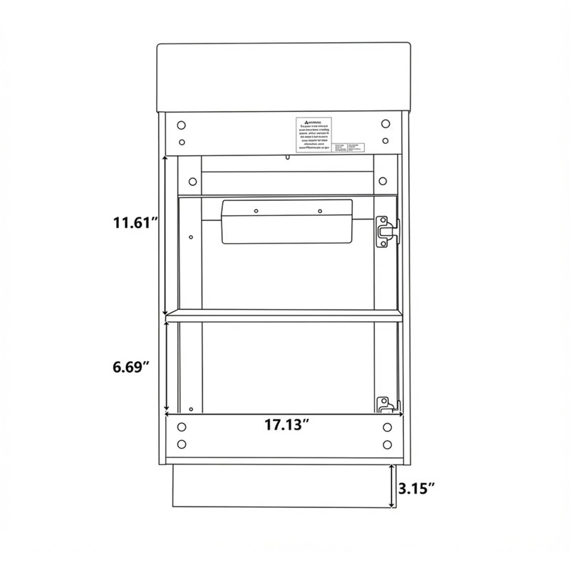 Meuble-lavabo simple 18,5 po avec lavabo en résine