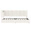 Beige Upholstered Twin Size Daybed With Charging Station, 2 Drawers, And Color - Changing Led Lights For Bedroom Comfort