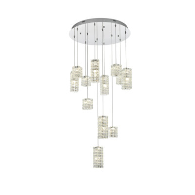 Luminaire suspendu Aston 32 pouces à DEL en or satiné
