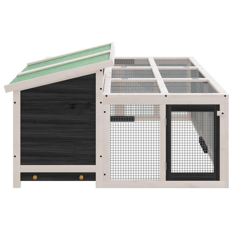 Yemina Small Animal Hutch, Grey/White/Green