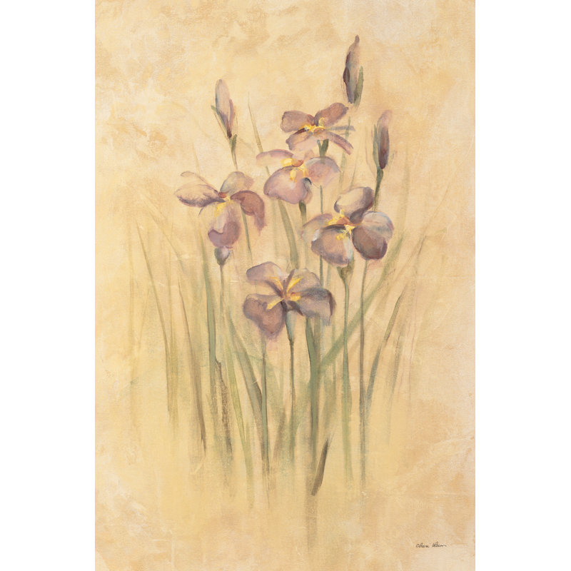Mauve iris de rêve, Oui, Reproduction avec cadre noyer, H 18 po x l 12 po x P 1,25 po