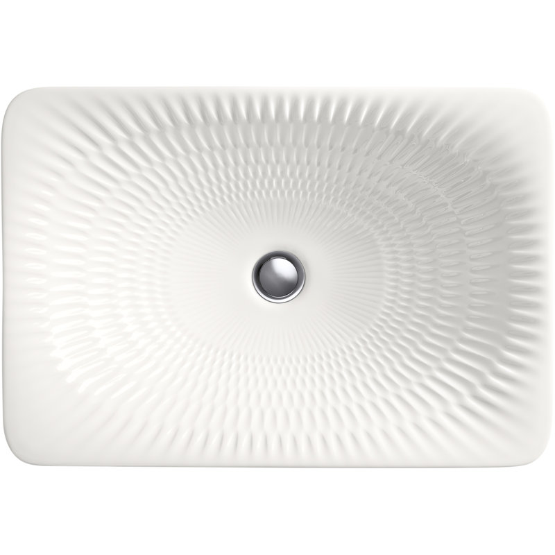 Lavabo de salle de bain Kohler Derring® Carillon Artist Editions, Blanc translucide