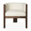 Egg Designs Boucle & Walnut Occasional Chair-759198425