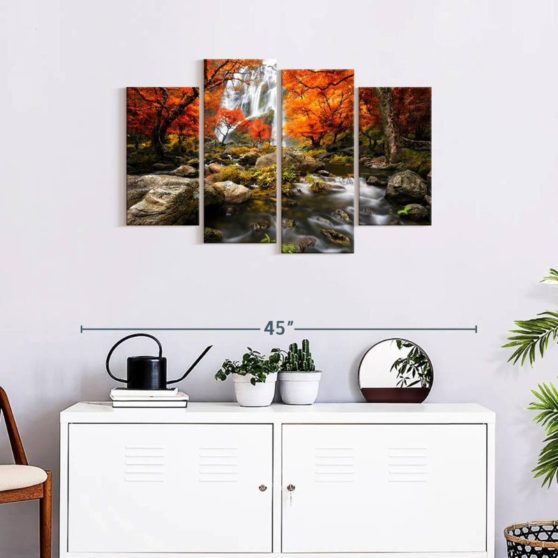 Ensemble de 4 pièces Waterfall, H 22 po x l 36 po x P 1 po