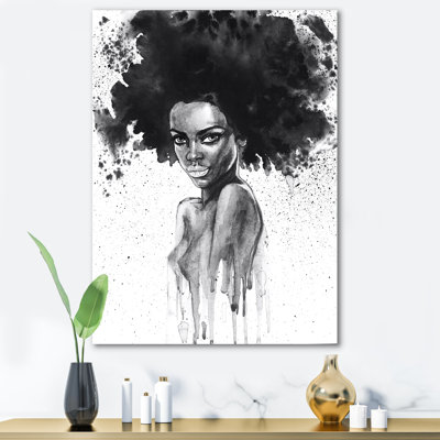 " Monochrome Portrait Of African American Woman III "
