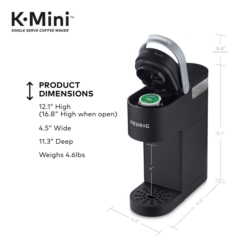 Cafetière à dosettes individuelles K-Cup K-Mini Keurig, Noir mat
