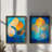 Elegant Decorative Framed MDF Paintings (2 Pieces), Pine Wood Frame, 27.6 x 19.7 x 0.1 inches | 100% MDF, Thickness: 0.1 inches | UV Printed Artwork, Perfect for Living Room & Office Décor, Stylish & Modern Design