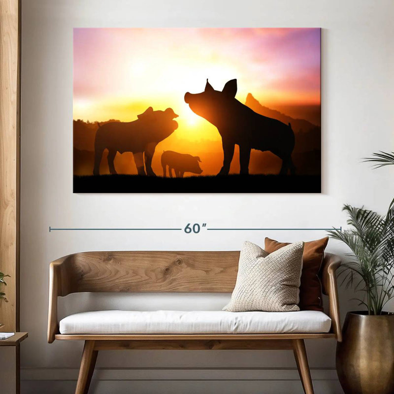 Pig Silhouettes, 34" H x 51" W