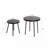 2-Pack Solar Powered Side Table with LED Light, Outdoor/Indoor Nesting Round End Table Set