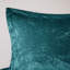 Housse de couette en velours froissé très grand / très grand - bleu sarcelle avec coussin élégant pour la chambre à coucher-116011283-116011279