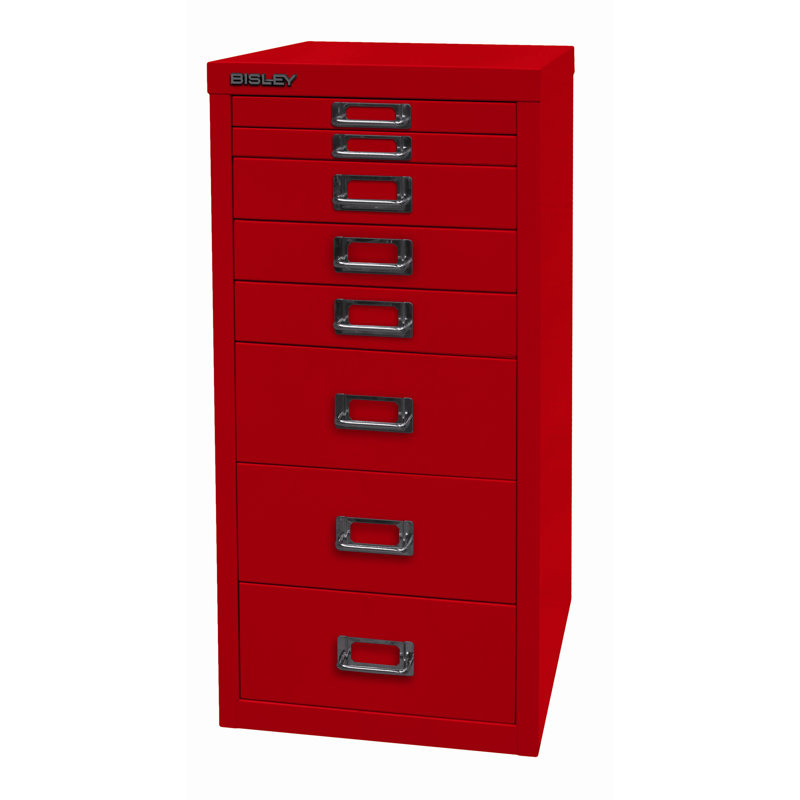 29er 27.9cm Wide 8 -Drawer File Cabinet, Cardinal red