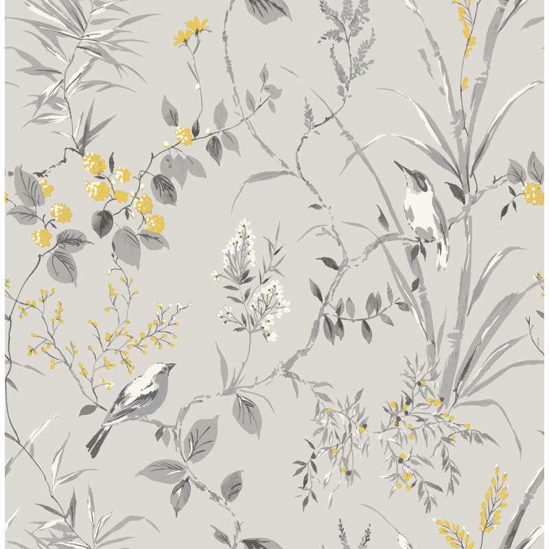 Culebra 10m x 52cm Shimmer Wallpaper Roll, Grey/Yellow